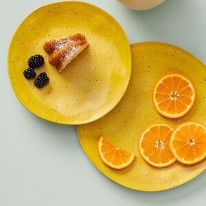 Izzie Bamboo Melamine Dinner Plates, Set of 4